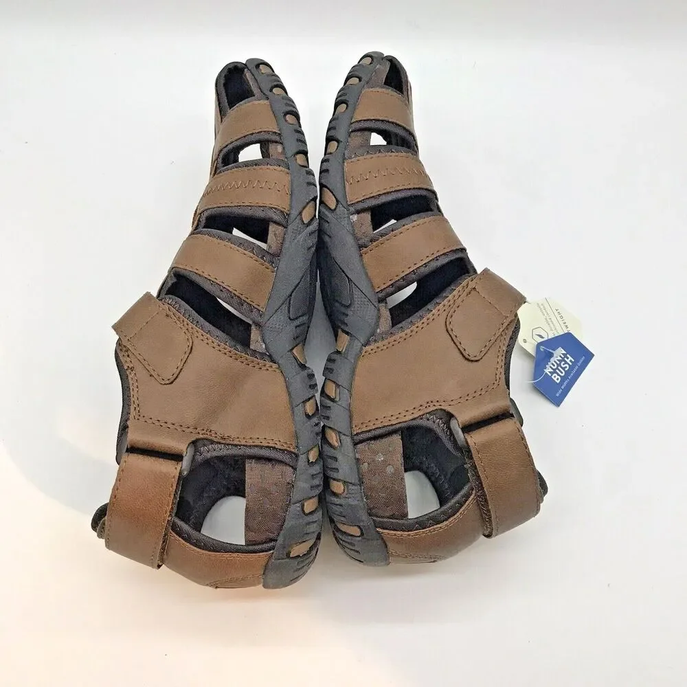 Nunn Bush Rio Bravo Fisherman Shoes Men’s 9M Brown Hook & Loop 84799-240 Sandals